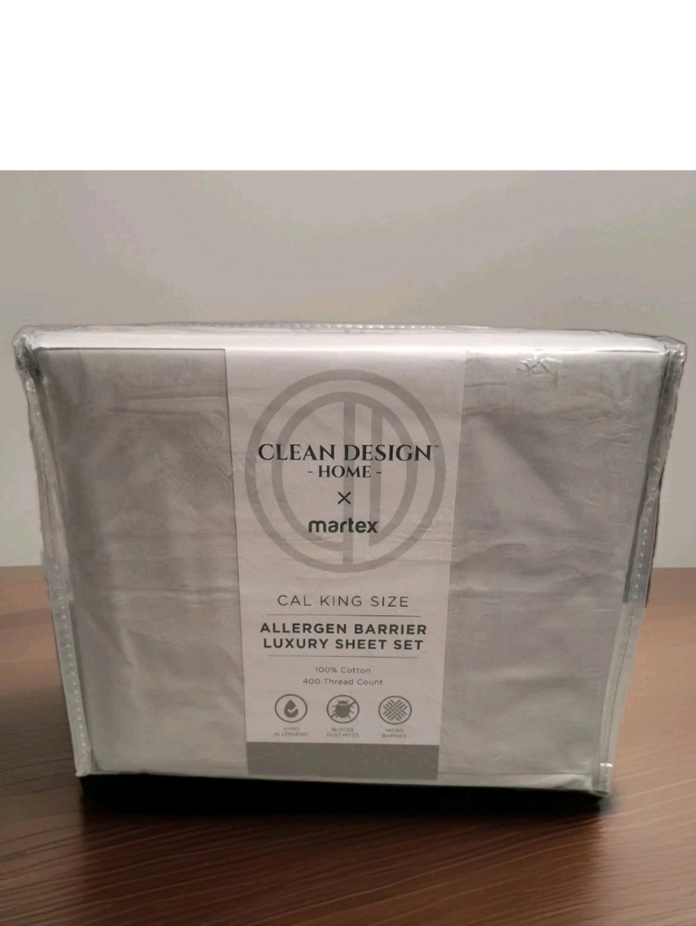 CLEAN DESIGN HOME X MARTEX ALLERGEN BARRIER COTTON SHEET SET CALIFORNIA KING